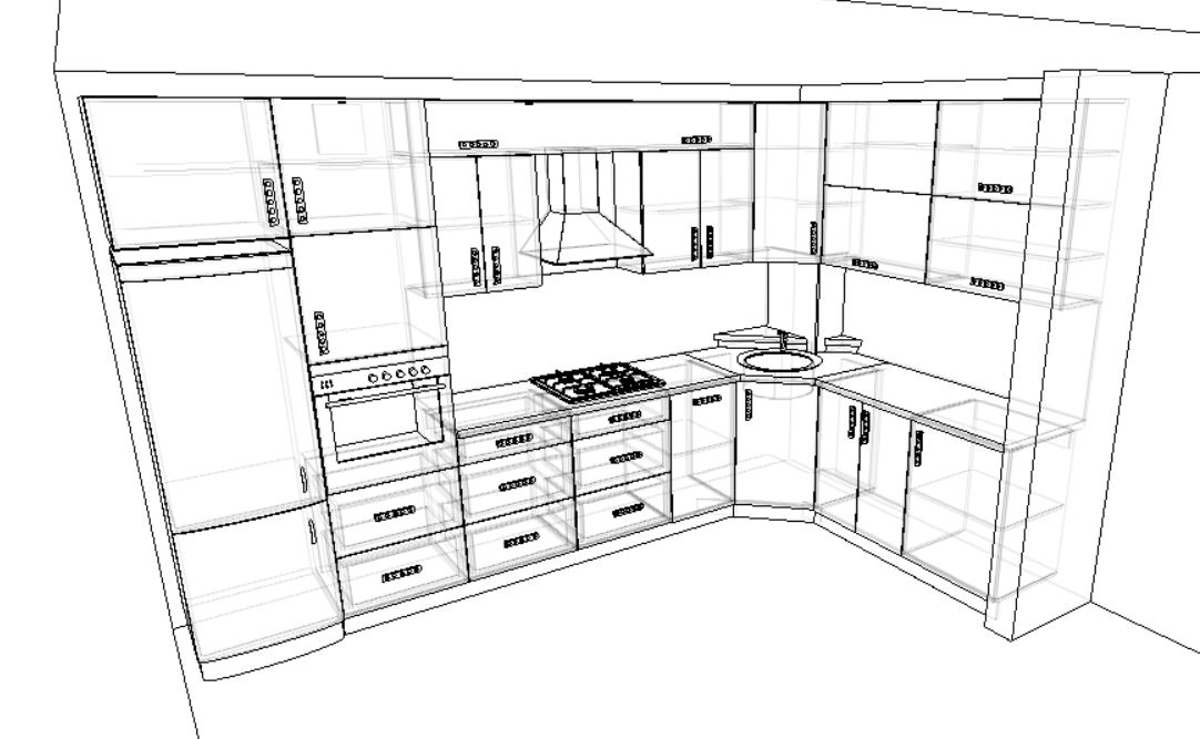Как нарисовать проект угловой кухни самостоятельно